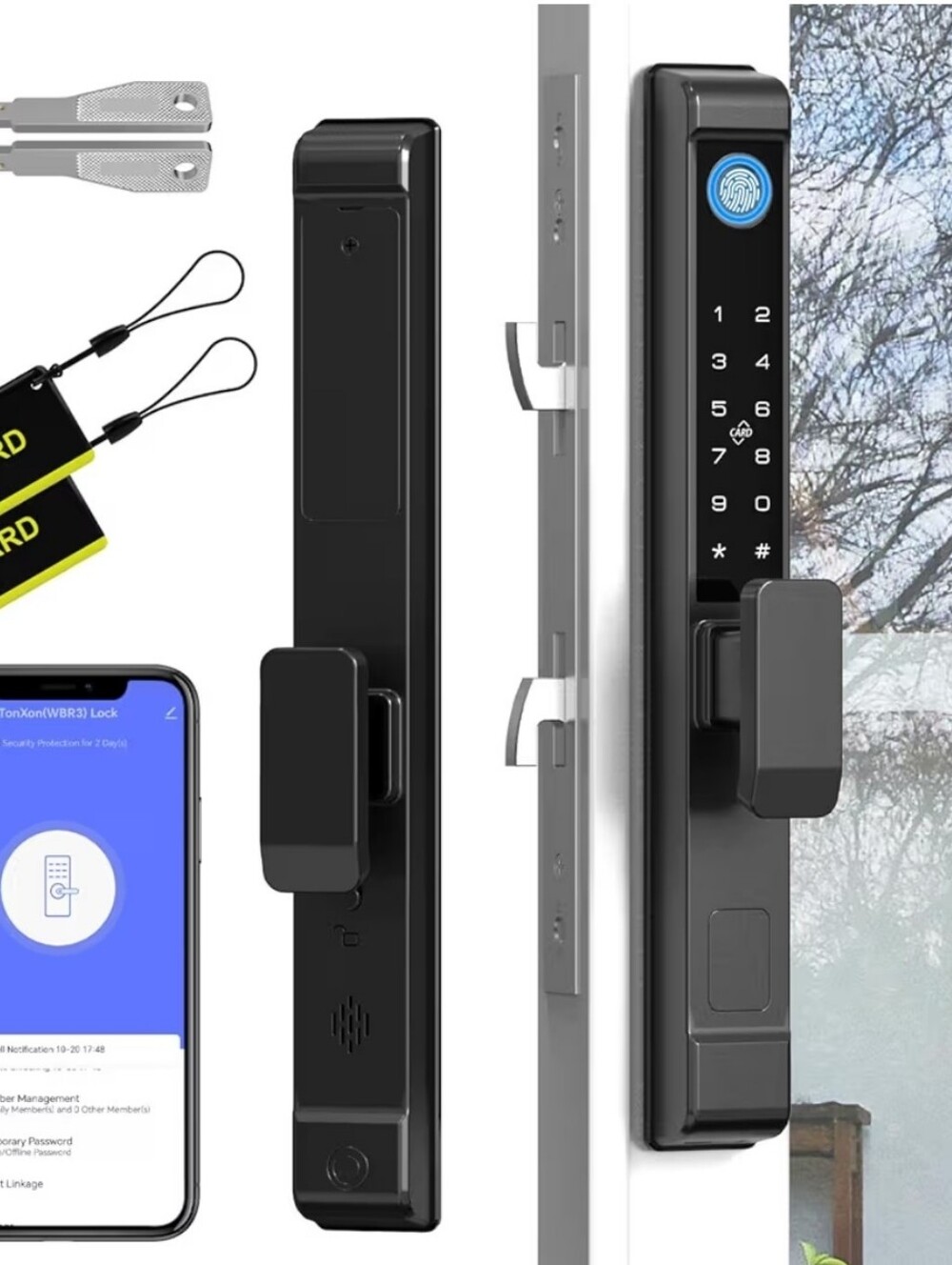 NEW! Smart Sliding Glass Door Lock, RFID Fingerprint, APP Control, Remote & More